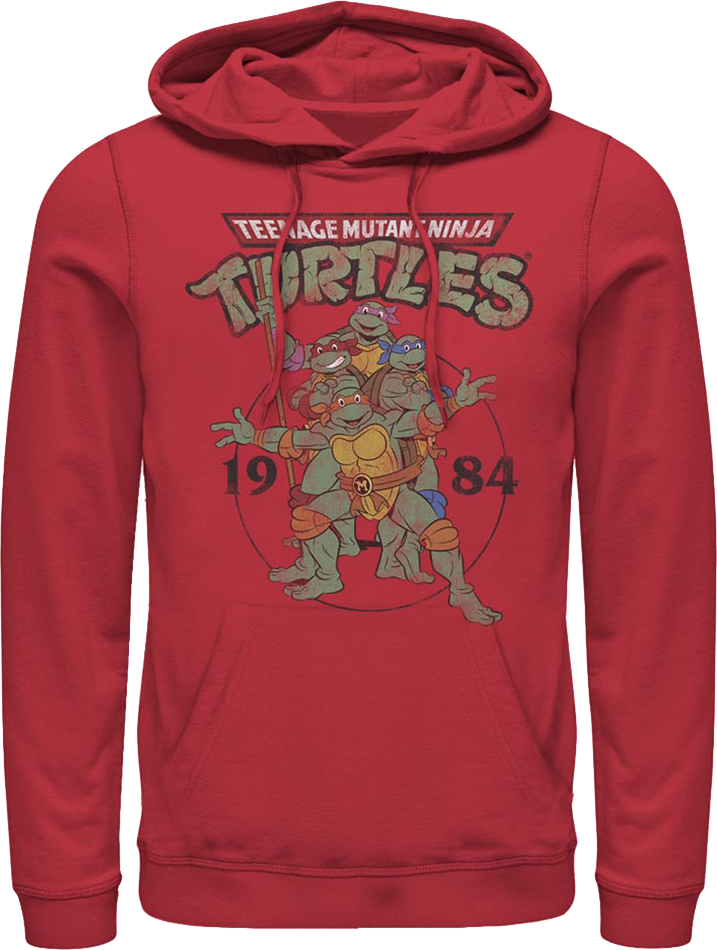 Red 1984 Teenage Mutant Ninja Turtles Hoodie product image 1