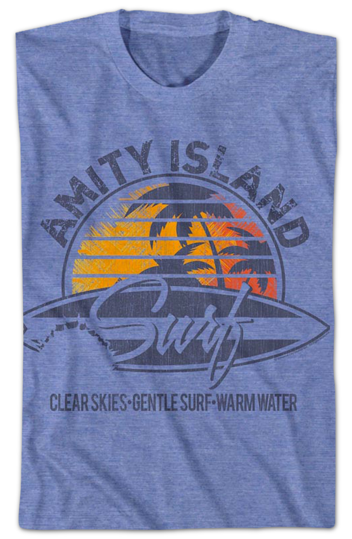 Retro Amity Island Surf Logo Jaws T-Shirt product image 2