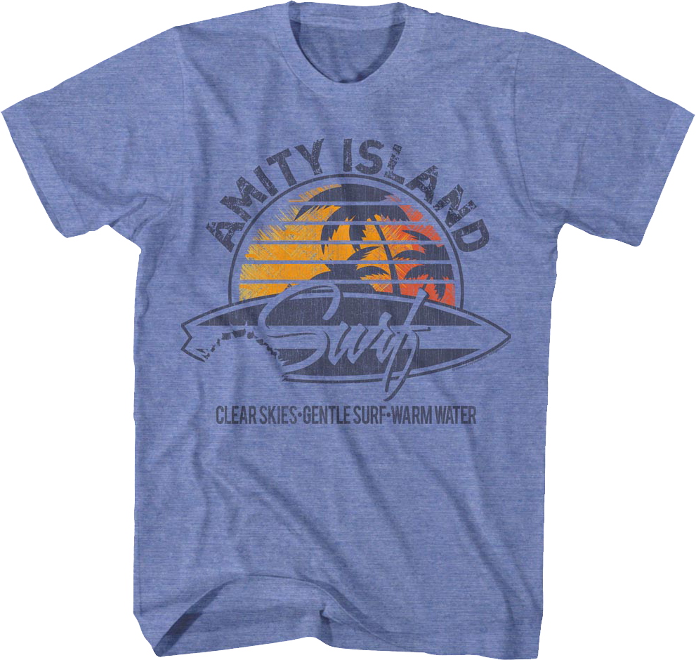 Retro Amity Island Surf Logo Jaws T-Shirt product image 1