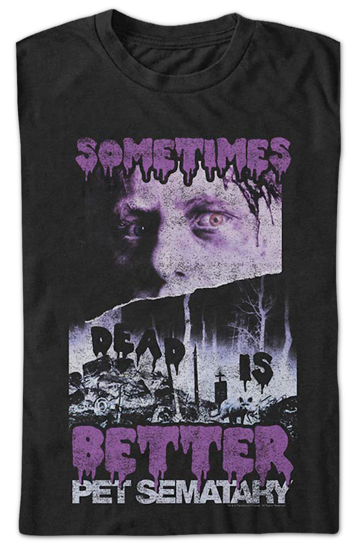 Retro Sometimes Dead Is Better Pet Sematary T-Shirt product image 2