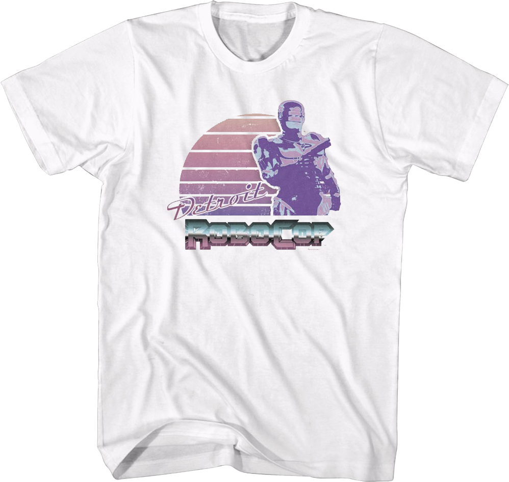 Retro Sunset Robocop T-Shirt product image 1