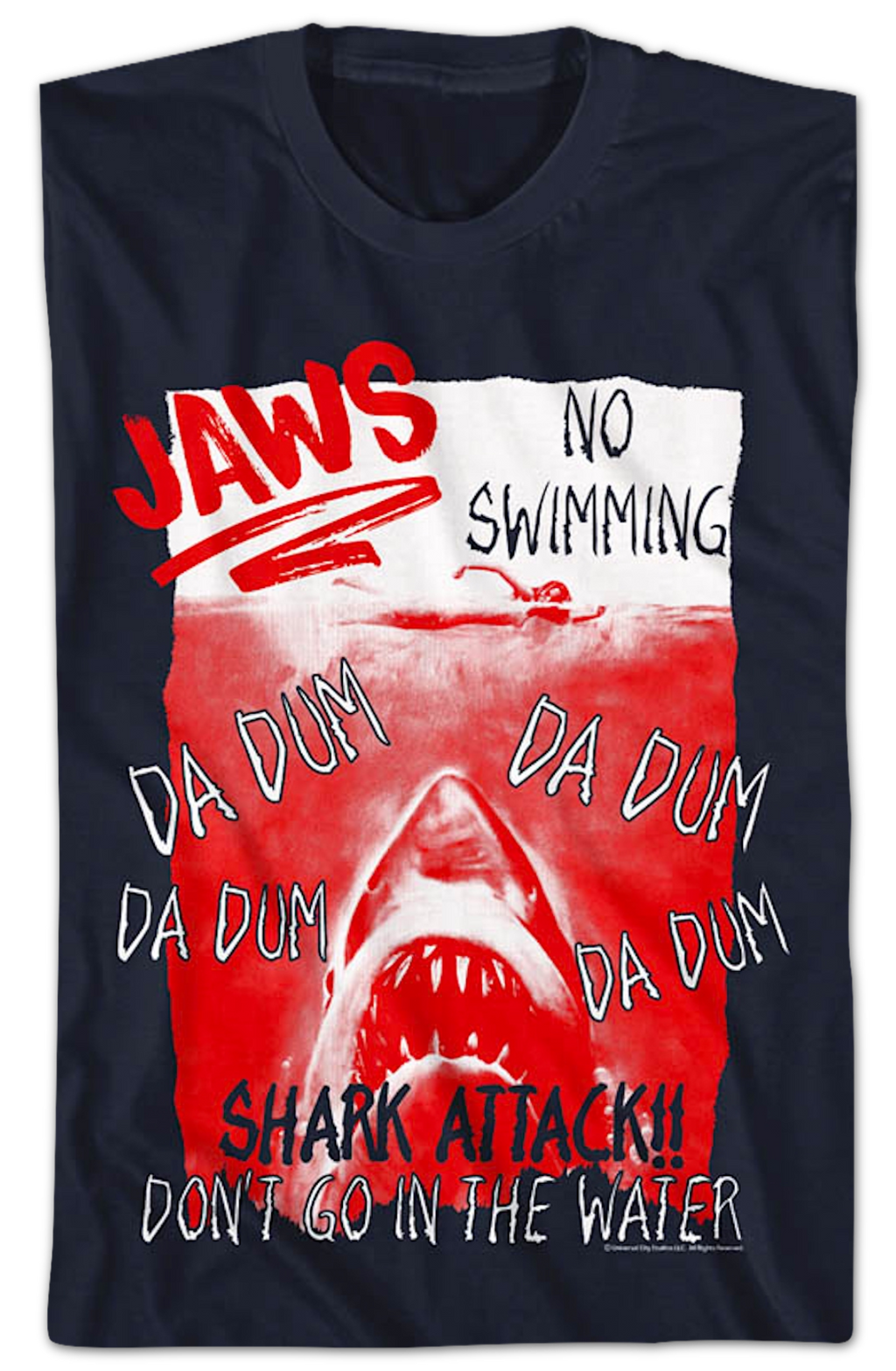 Shark Attack Poster Jaws T-Shirt
