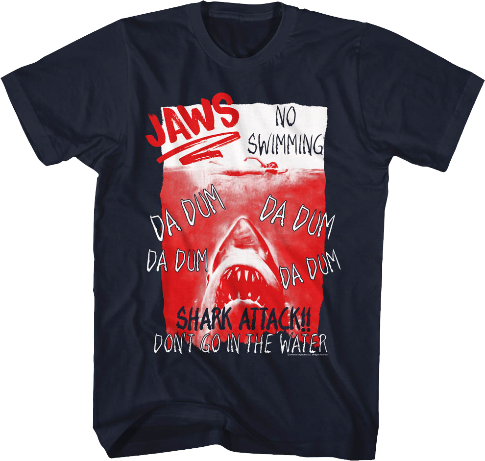 Shark Attack Poster Jaws T-Shirt