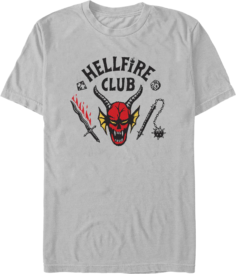 Silver Hellfire Club Stranger Things T-Shirt product image 1