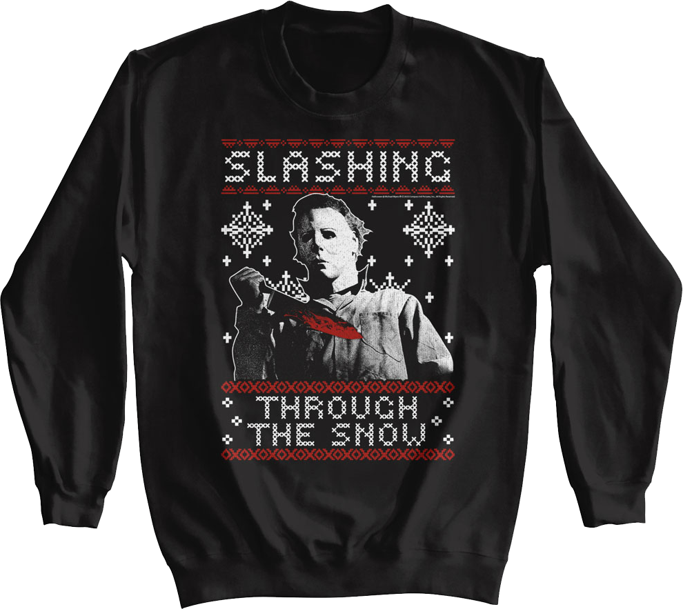 Slashing Through The Snow Halloween Sweatshirt product image 1