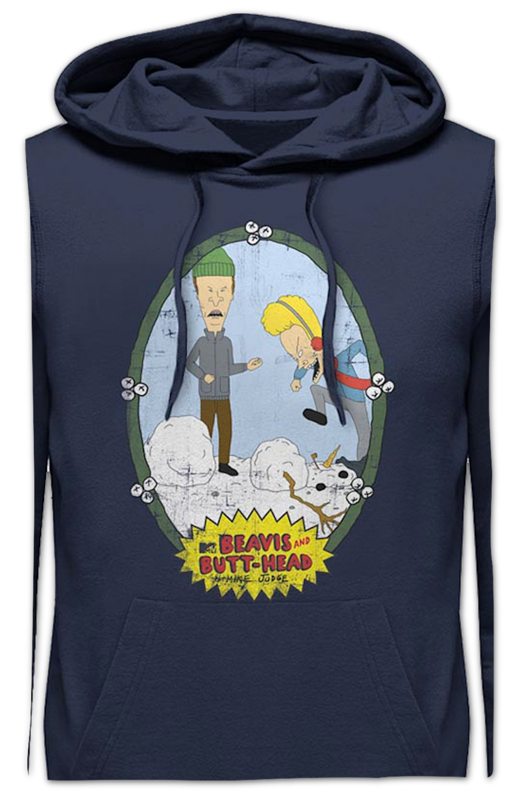 Snowman Beavis And Butt-Head Hoodie product image 2