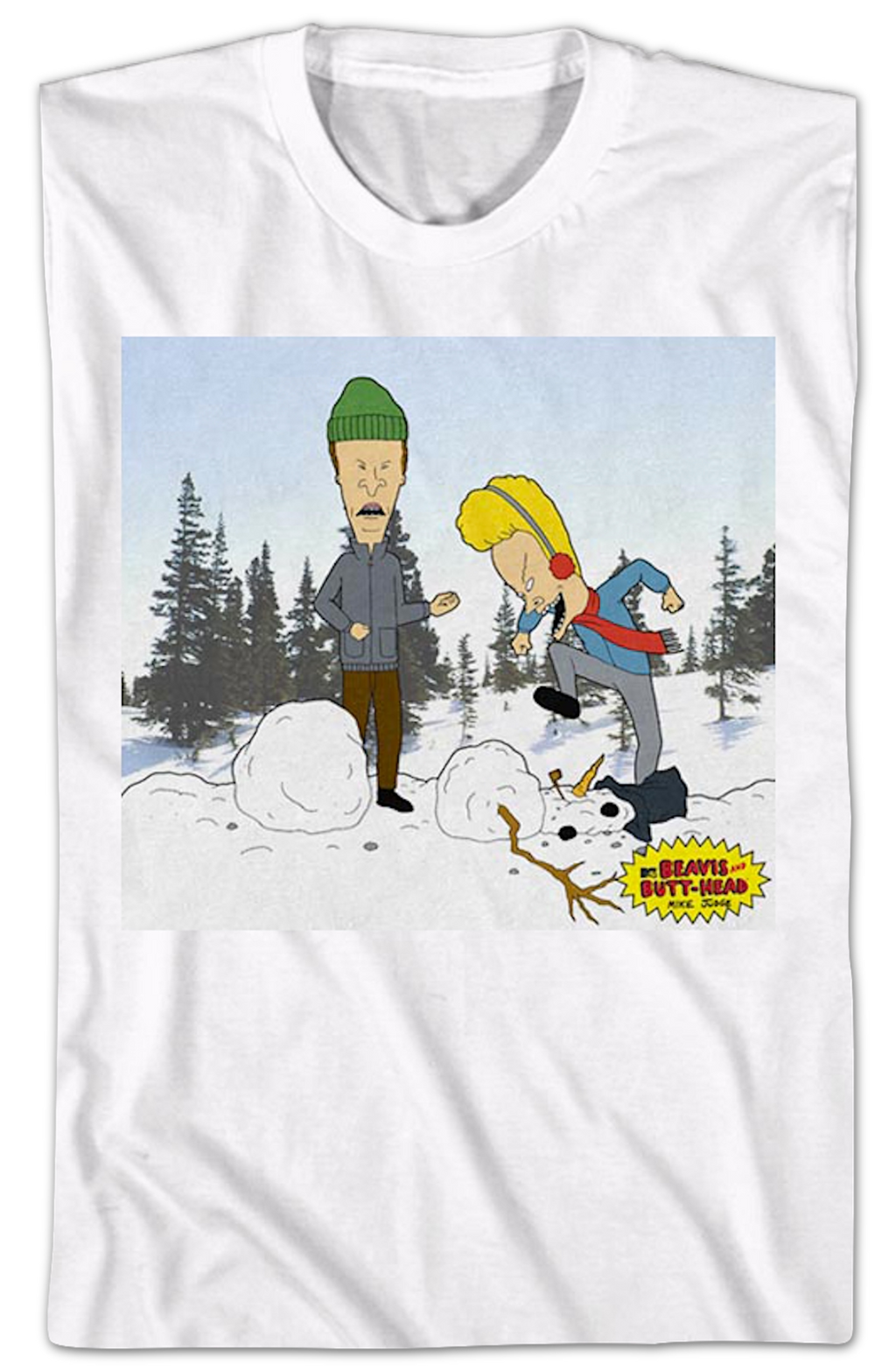 Snowman Beavis And Butt-Head T-Shirt product image 2