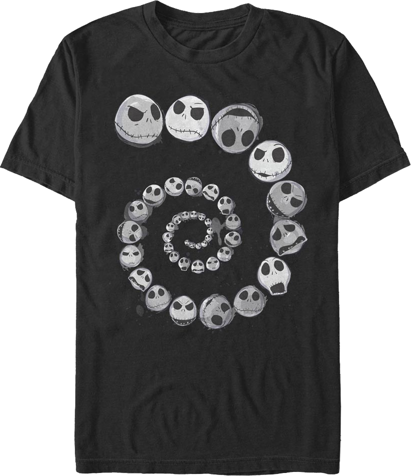 Spiraling Skellington Nightmare Before Christmas T-Shirt product image 1