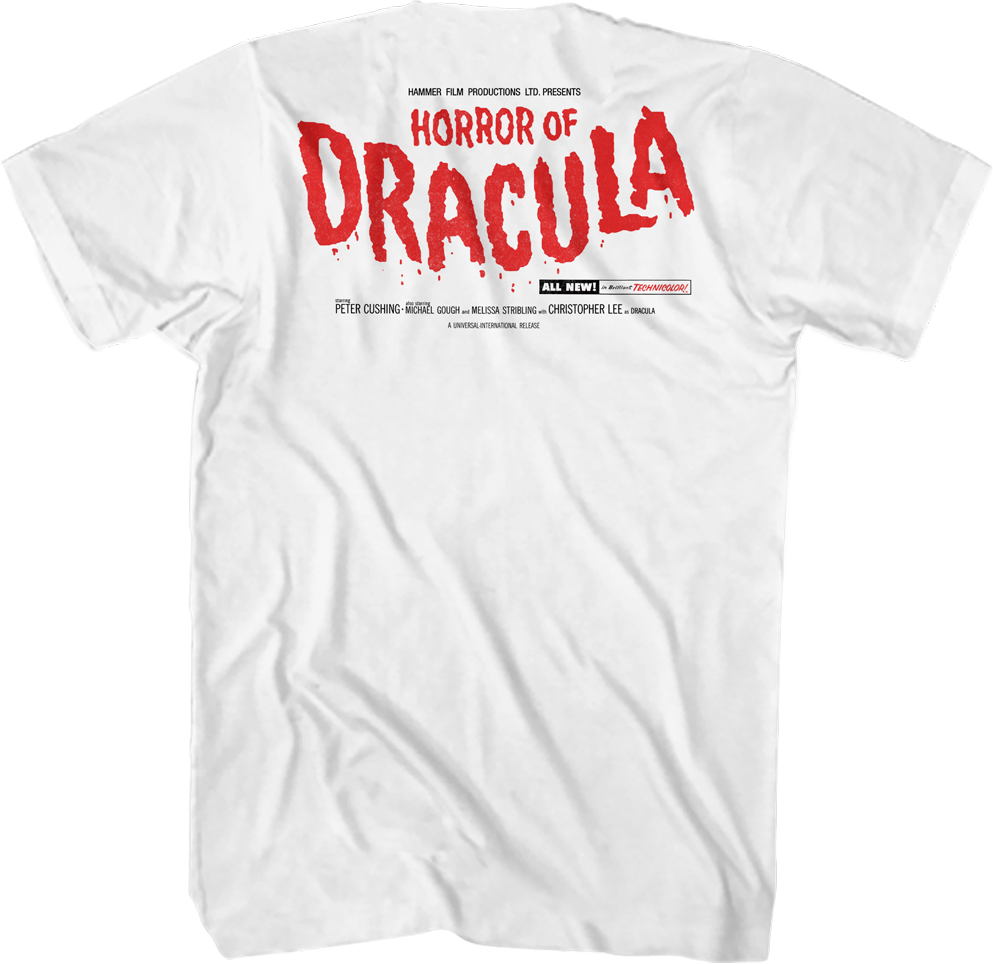 Terrifying Horror Of Dracula Hammer Films T-Shirt product image 3