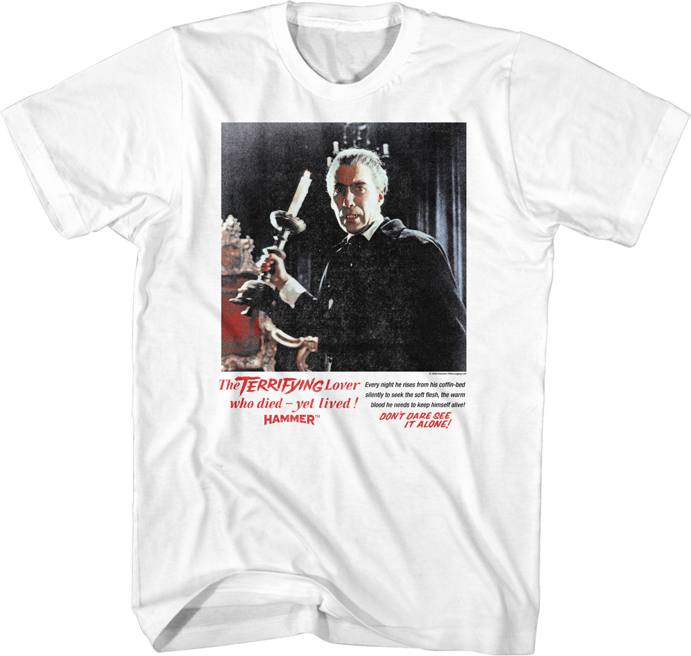Terrifying Horror Of Dracula Hammer Films T-Shirt product image 1
