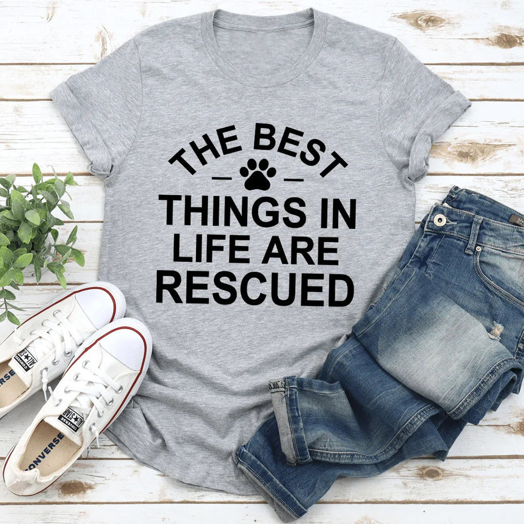 The Best Things In Life Are Rescue Tee product image 2