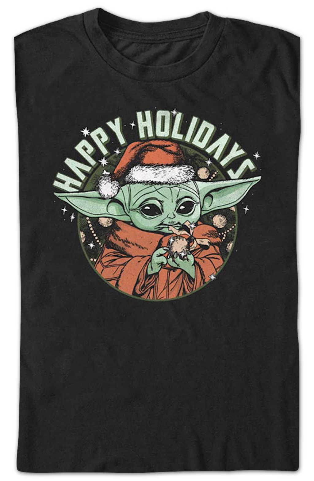 The Child Happy Holidays Mandalorian Star Wars T-Shirt product image 2