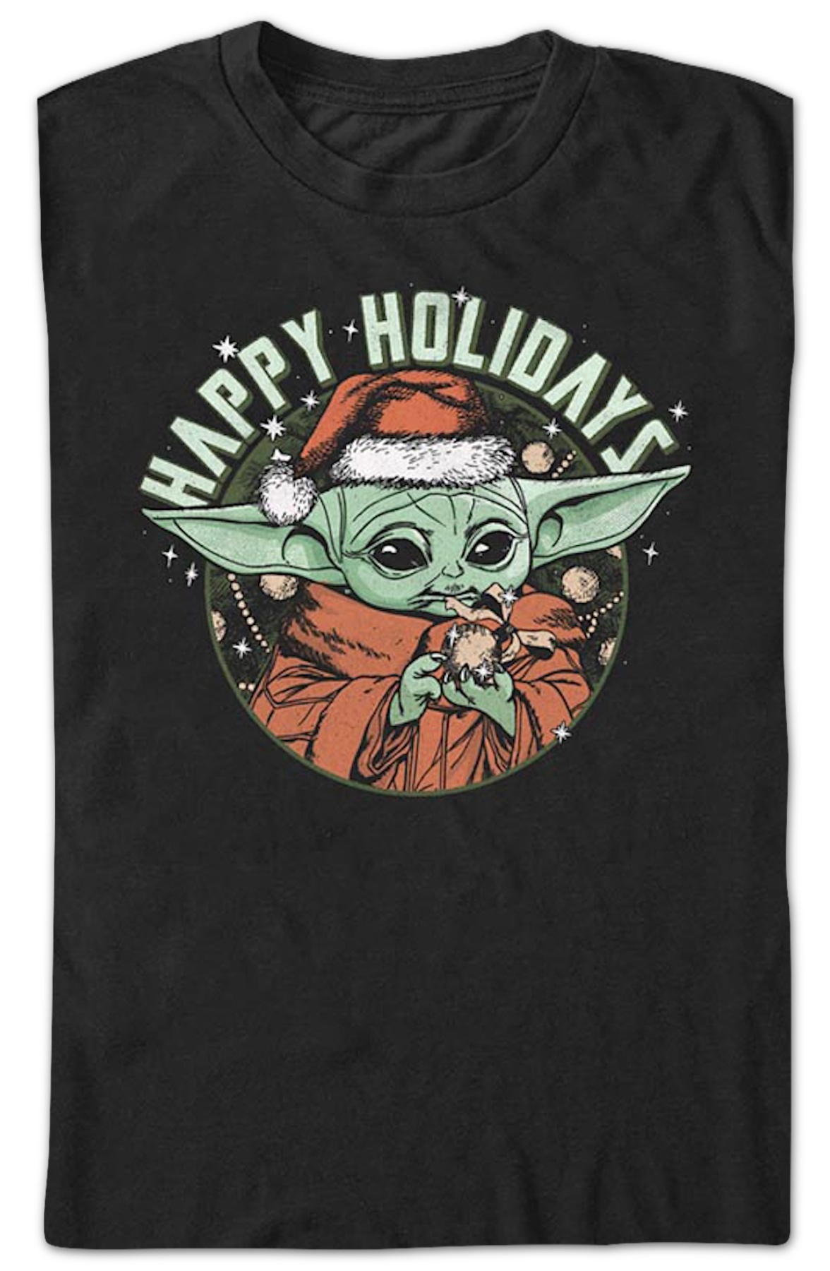 The Child Happy Holidays Mandalorian Star Wars T-Shirt product image 2