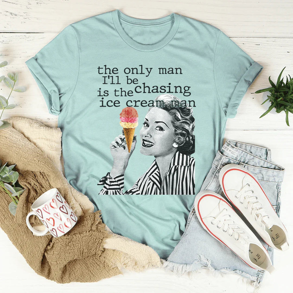 The Only Man I'll Be Chasing Is Ice Cream Tee product image 4