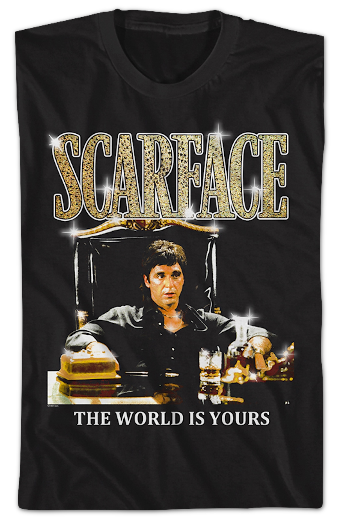 The World Is Yours Sparkling Logo Scarface T-Shirt product image 2