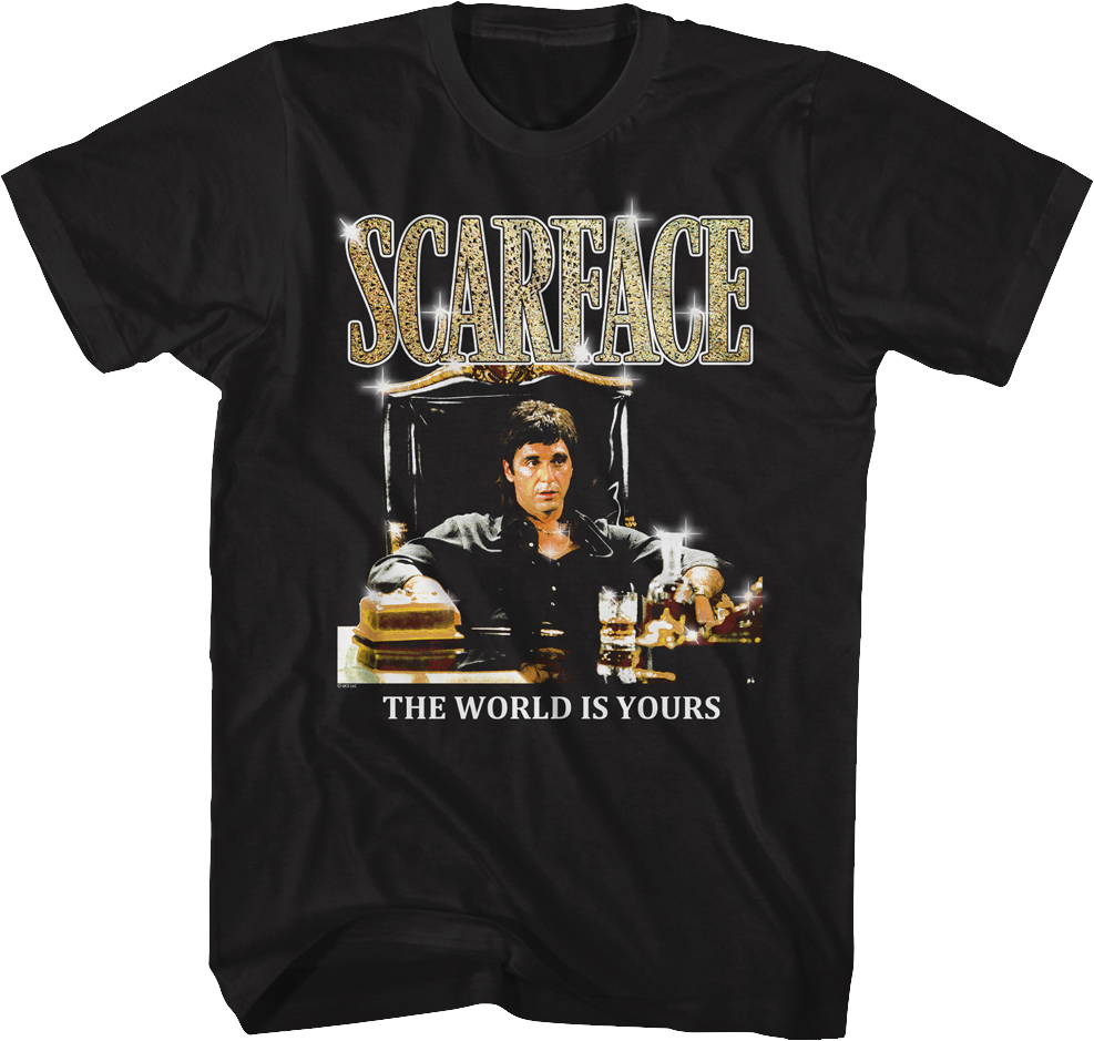 The World Is Yours Sparkling Logo Scarface T-Shirt product image 1