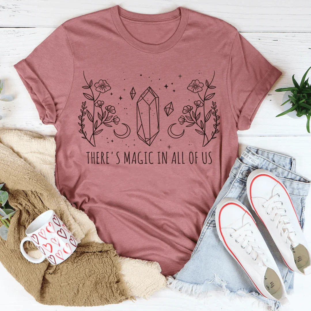 Celestial Boho Graphic T-Shirt – "There's Magic In All Of product image 3