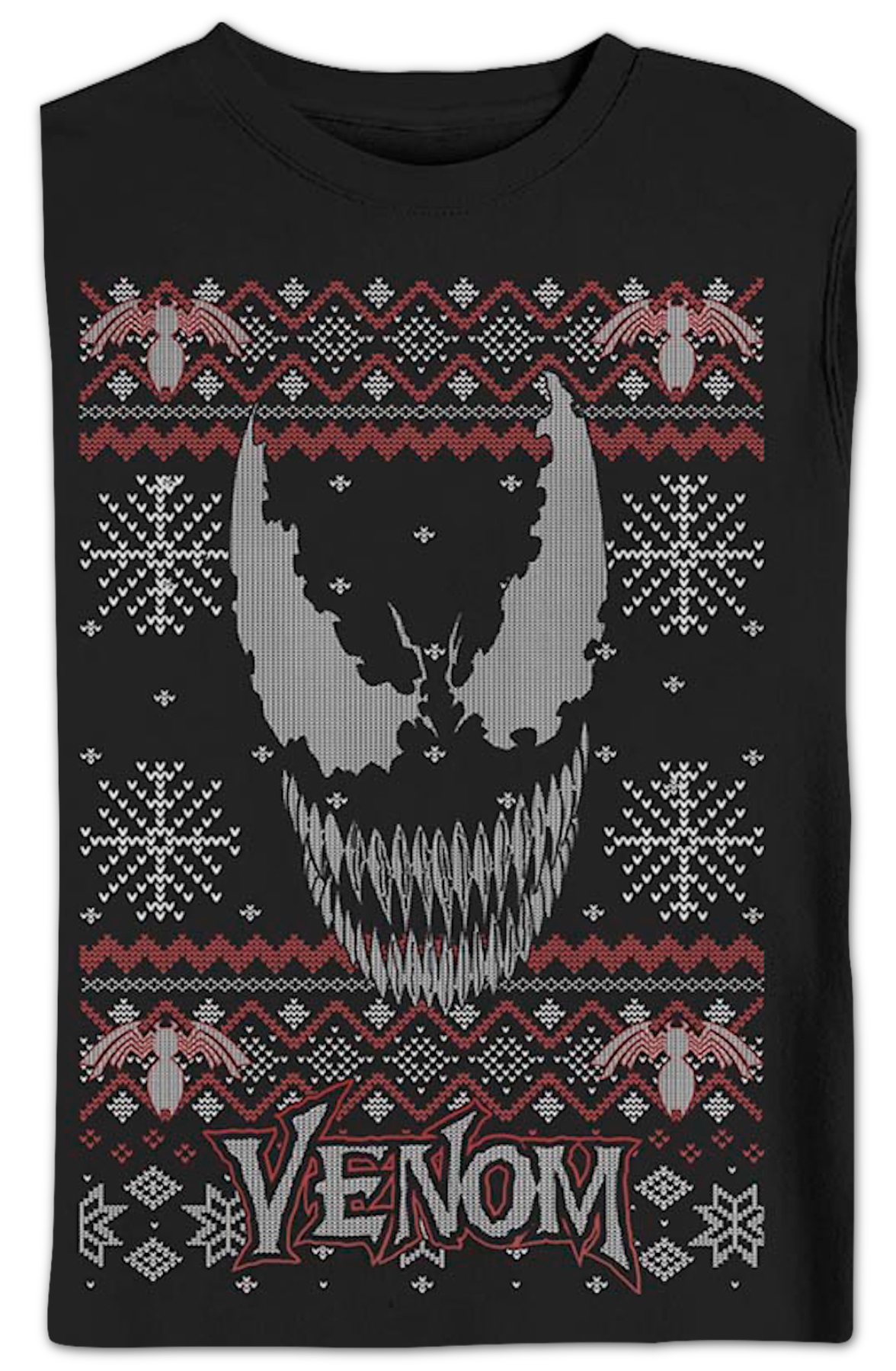 Venom Faux Ugly Knit Christmas Sweater Marvel Comics product image 2
