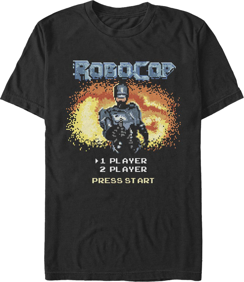 Video Game Start Screen Robocop T-Shirt product image 1