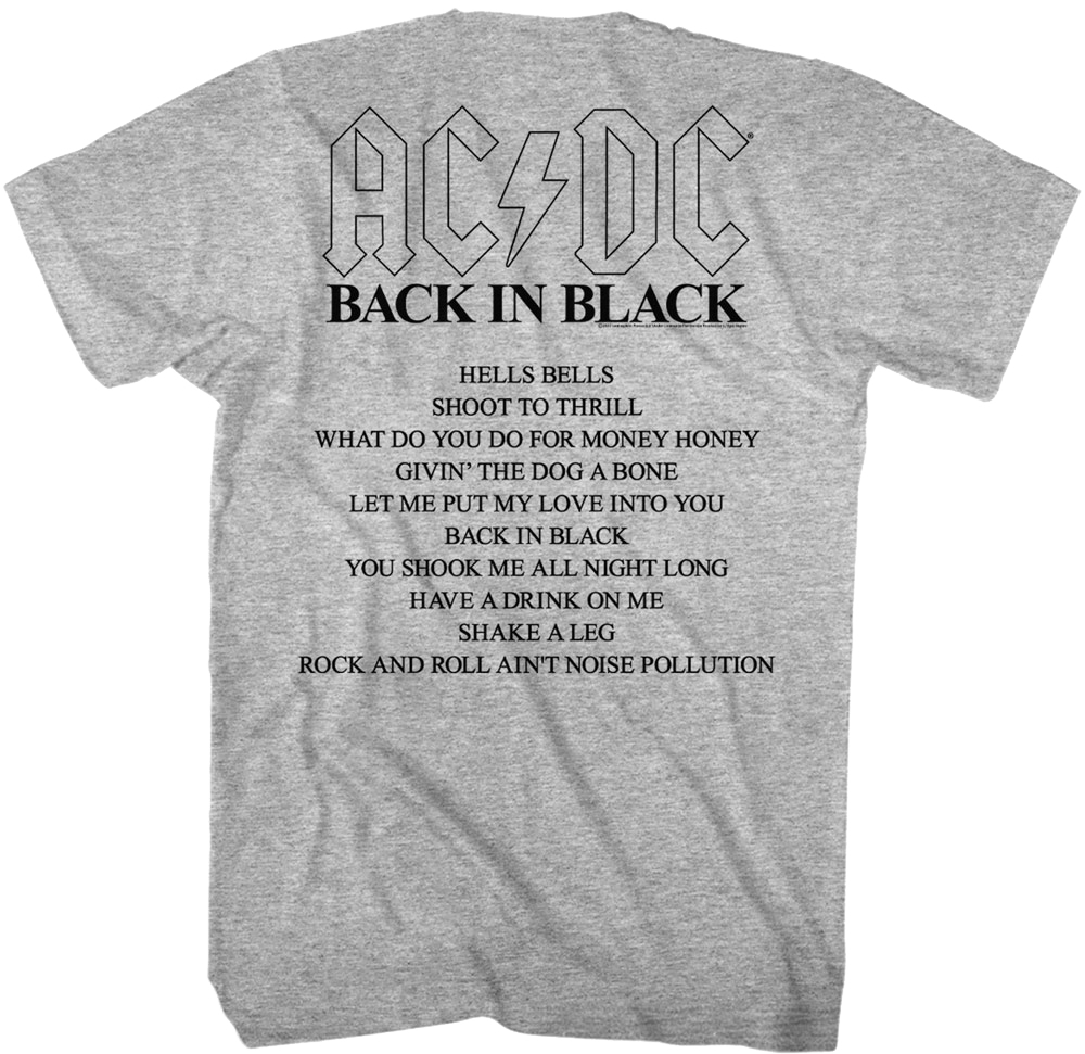 Vintage Back In Black ACDC Shirt product image 3