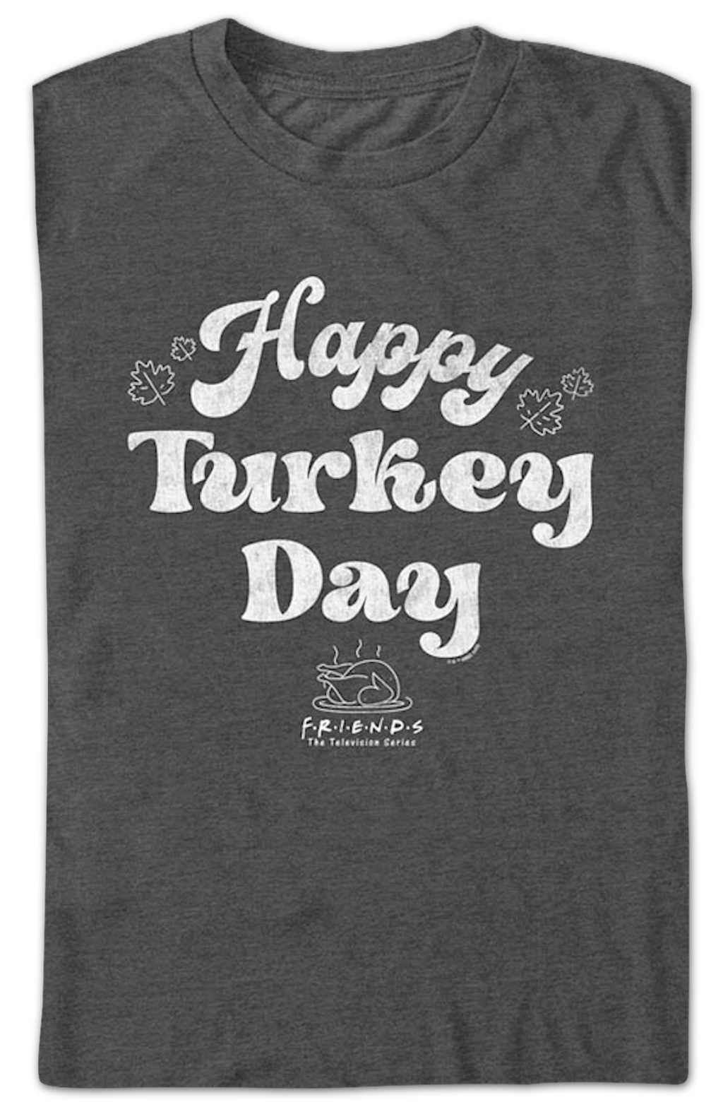 Vintage Happy Turkey Day Friends T-Shirt product image 2