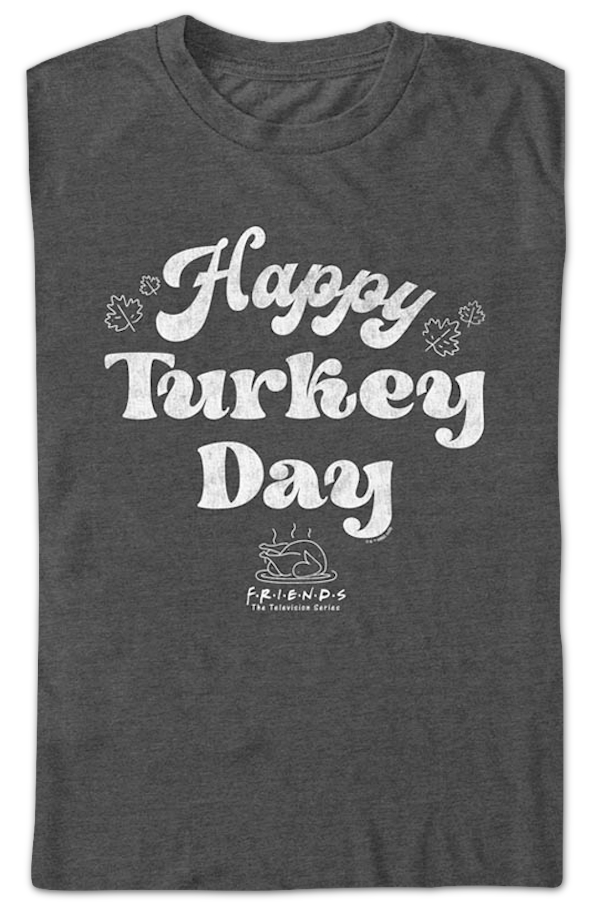 Vintage Happy Turkey Day Friends T-Shirt product image 2