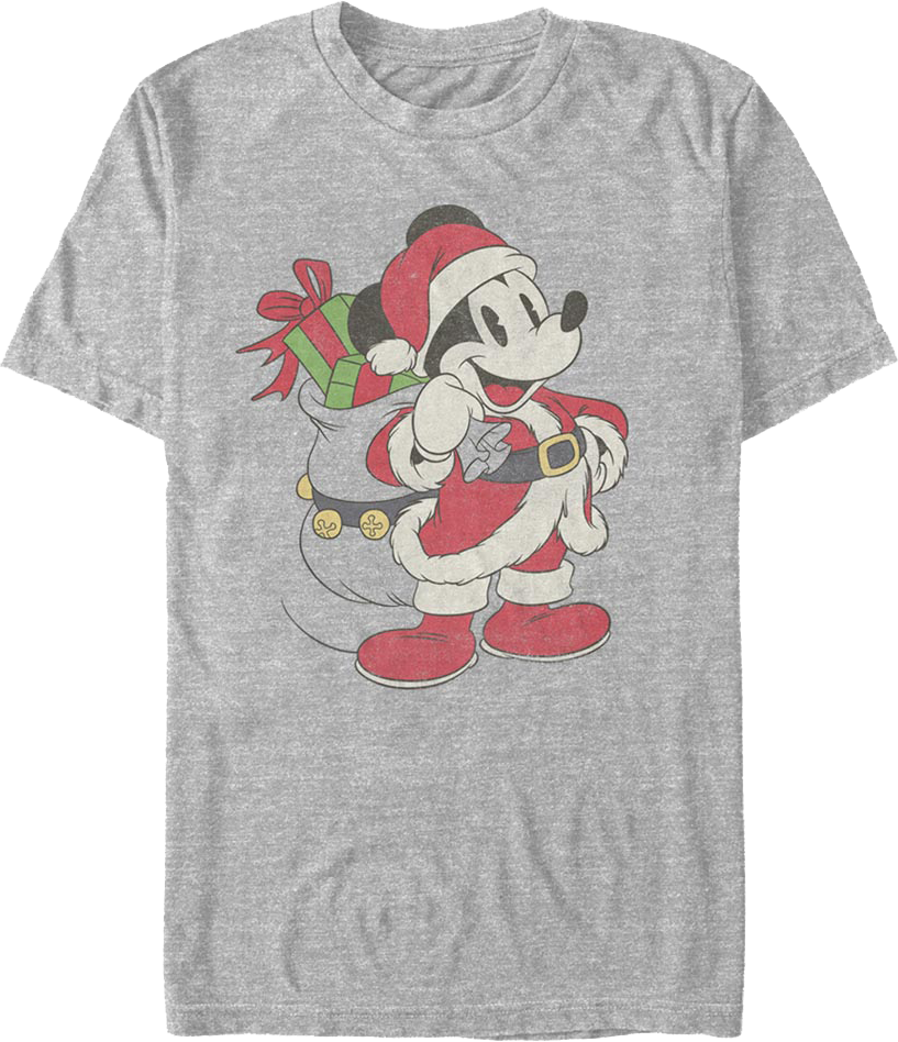 Vintage Mickey Mouse Santa Claus Disney T-Shirt product image 1
