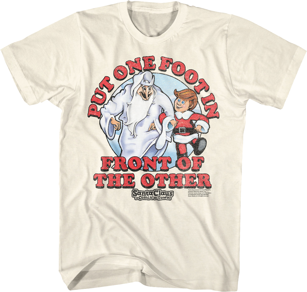 Vintage One Foot Santa Claus Is Comin' To Town Shirt product image 1
