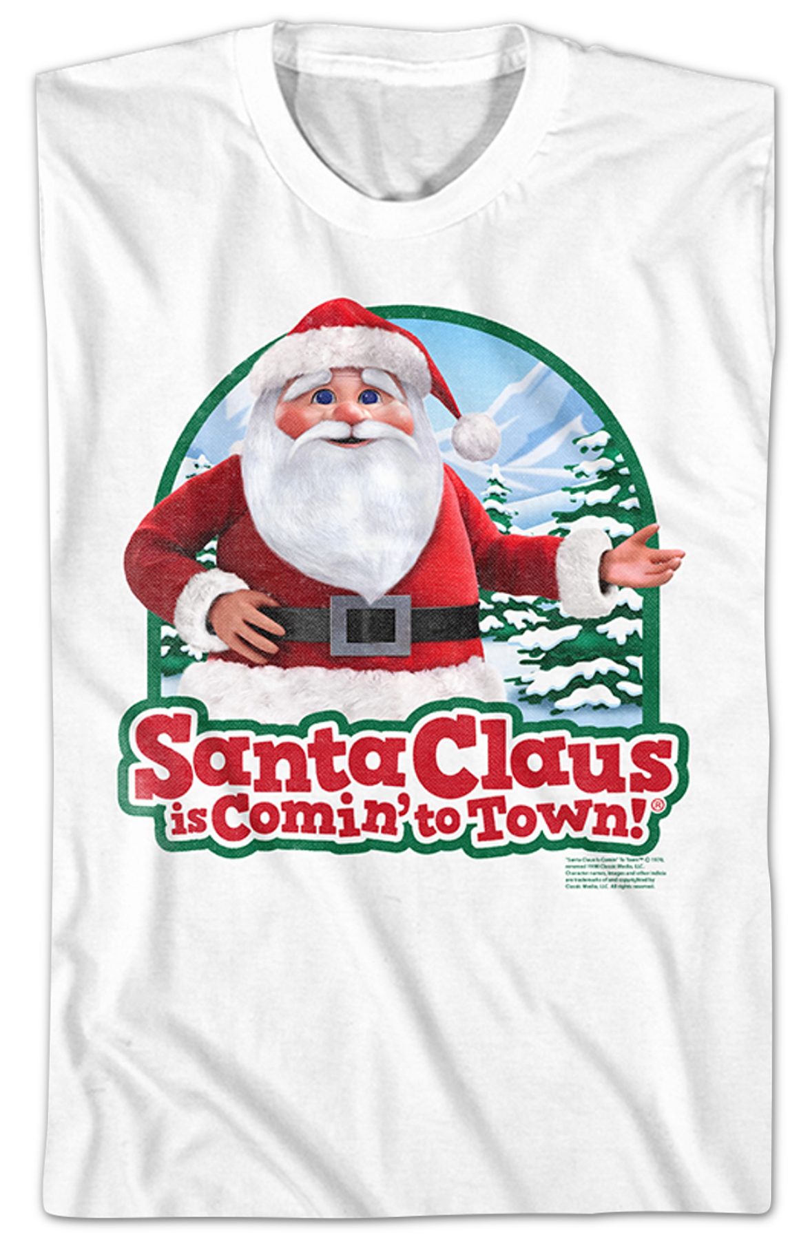 Vintage Santa Claus Is Comin' To Town T-Shirt product image 2