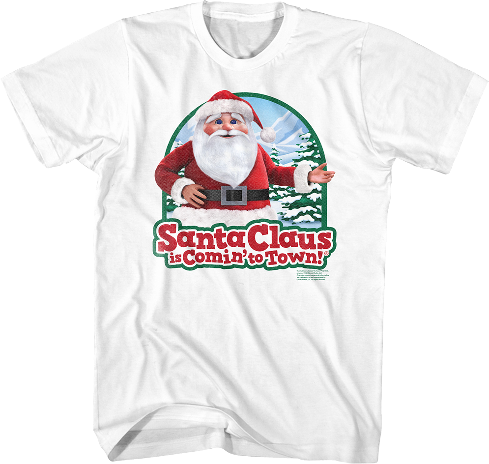 Vintage Santa Claus Is Comin' To Town T-Shirt product image 1