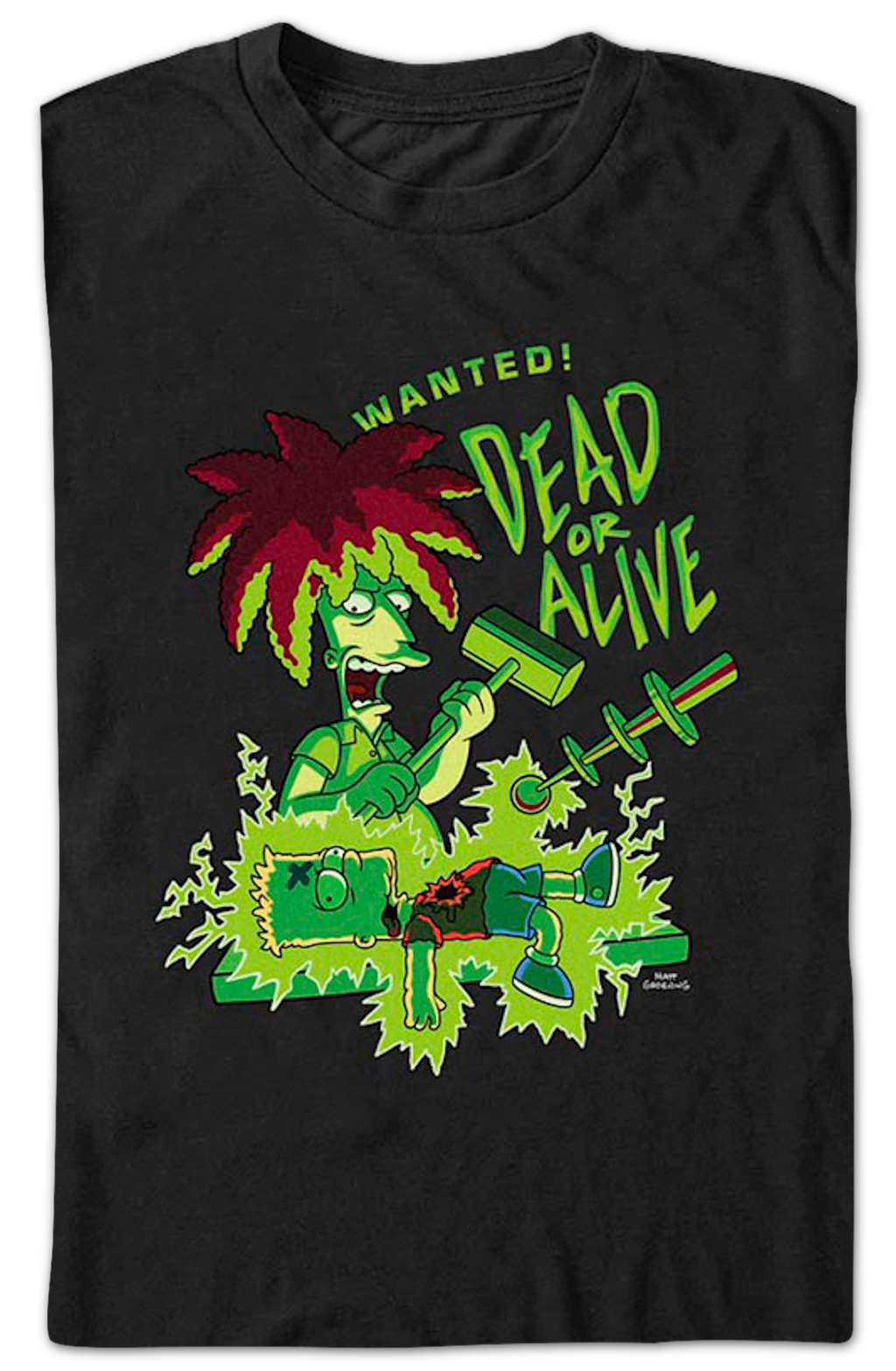 Wanted Dead Or Alive The Simpsons T-Shirt product image 2