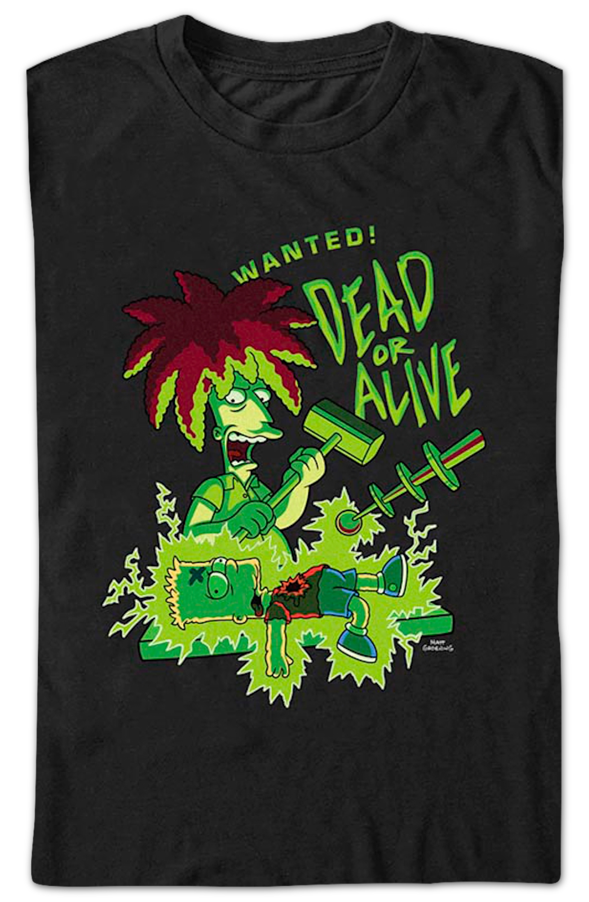 Wanted Dead Or Alive The Simpsons T-Shirt product image 2