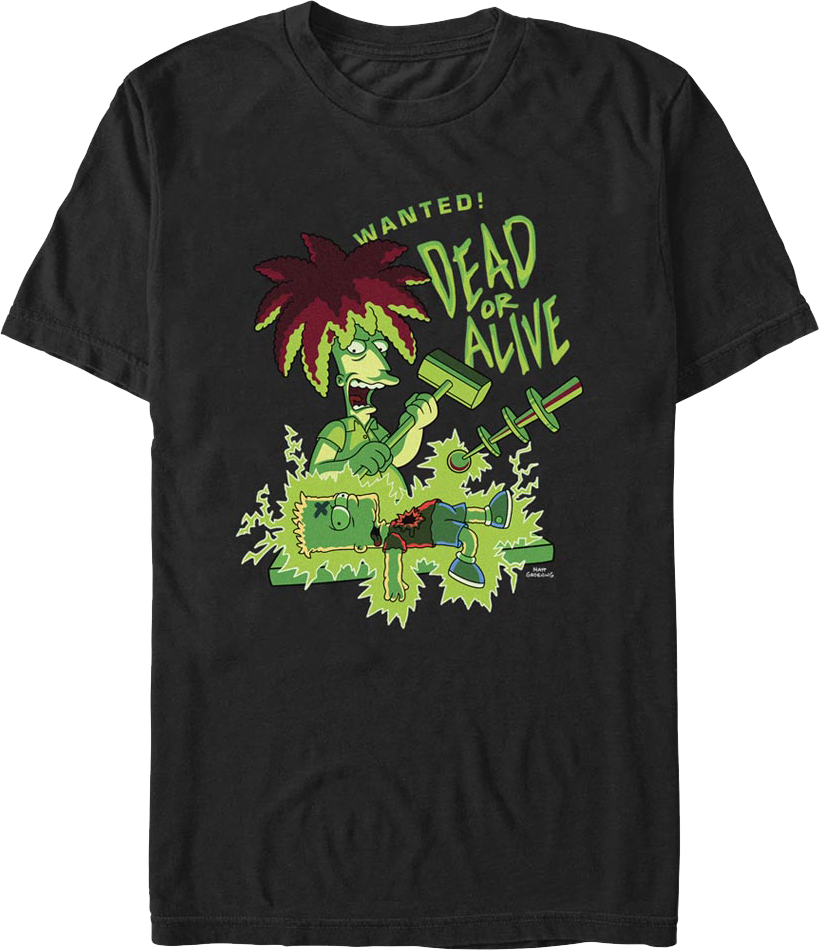 Wanted Dead Or Alive The Simpsons T-Shirt product image 1