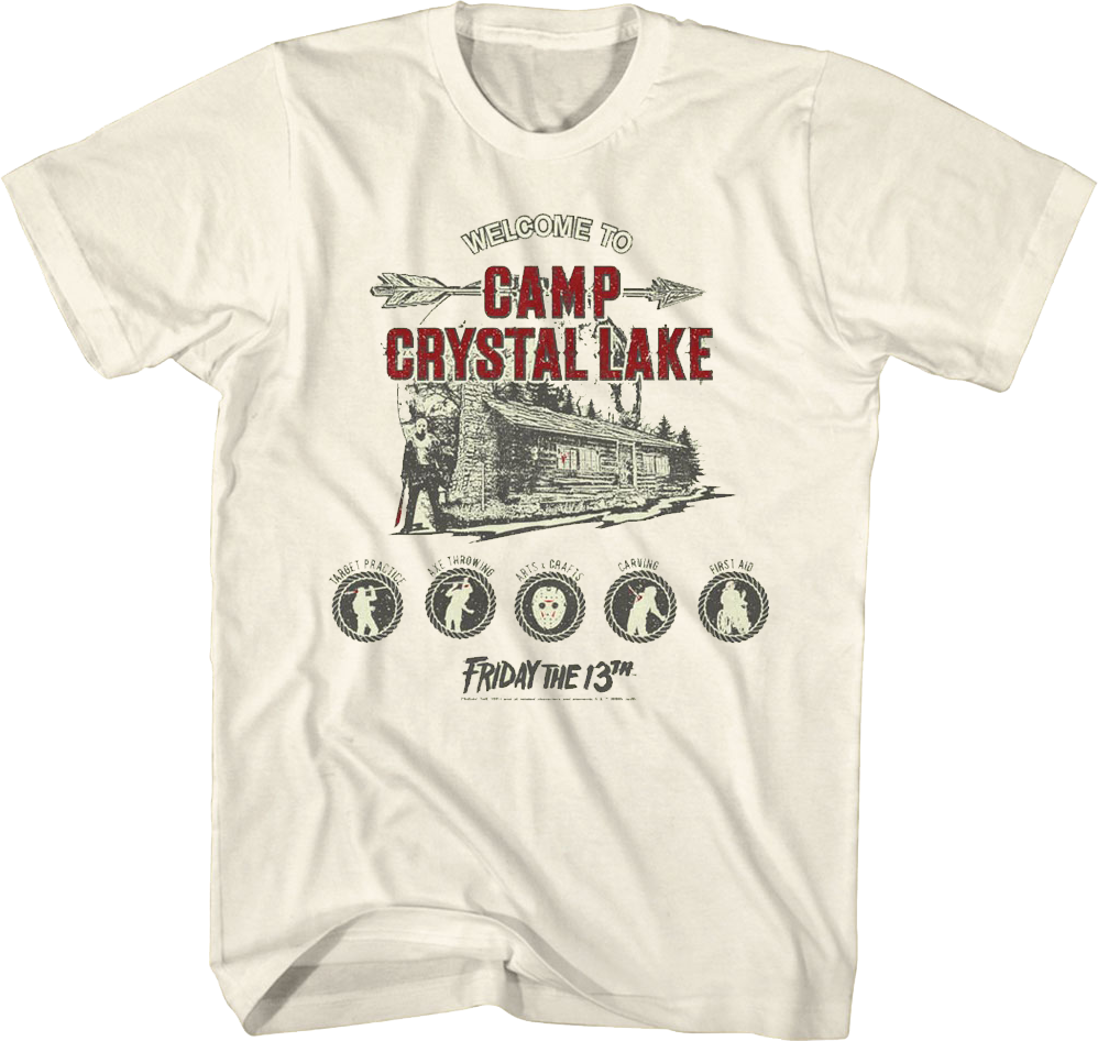 Welcome to Camp Crystal Lake Friday the 13th T-Shirt product image 1