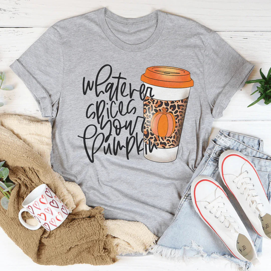 Whatever Spices Your Pumpkin Coffee Tee product image 4