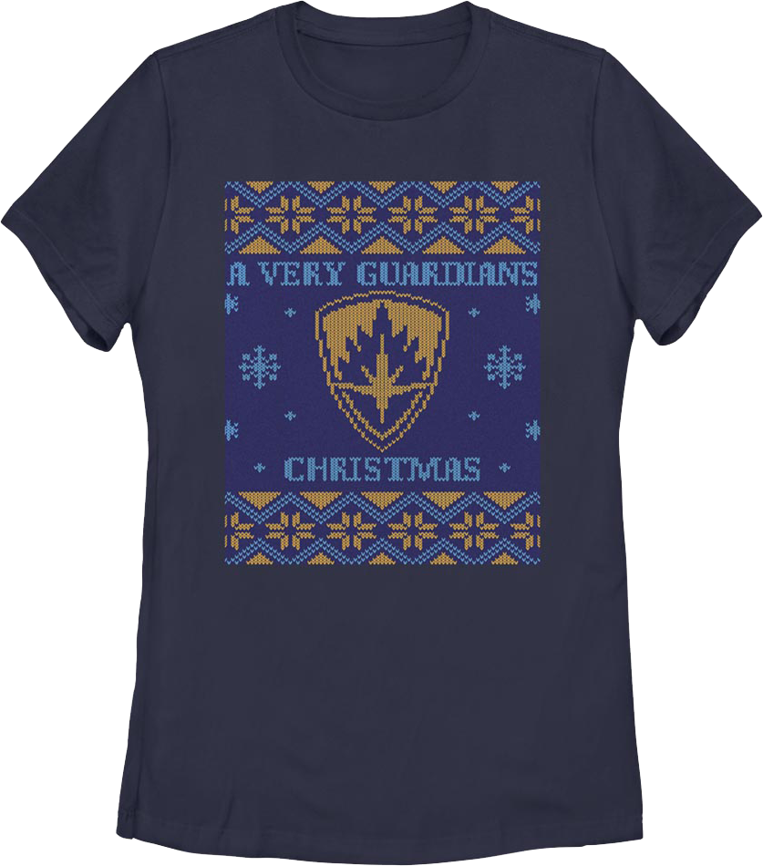 Womens A Very Guardians Christmas Marvel Comics Shirt product image 1