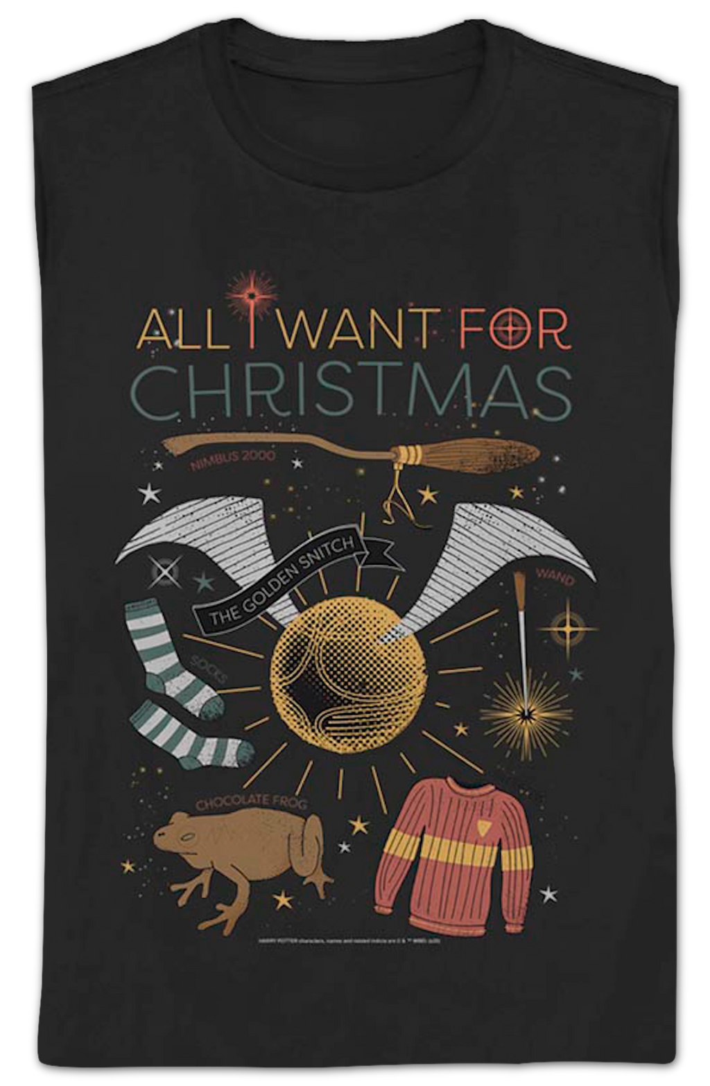 Womens All I Want For Christmas Harry Potter Shirt product image 2