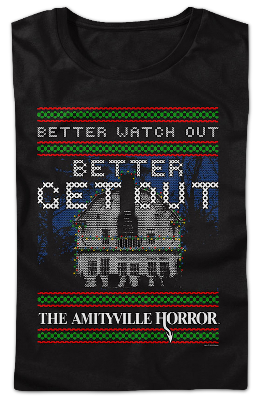 Womens Better Watch Out Faux Ugly Christmas Sweater product image 2