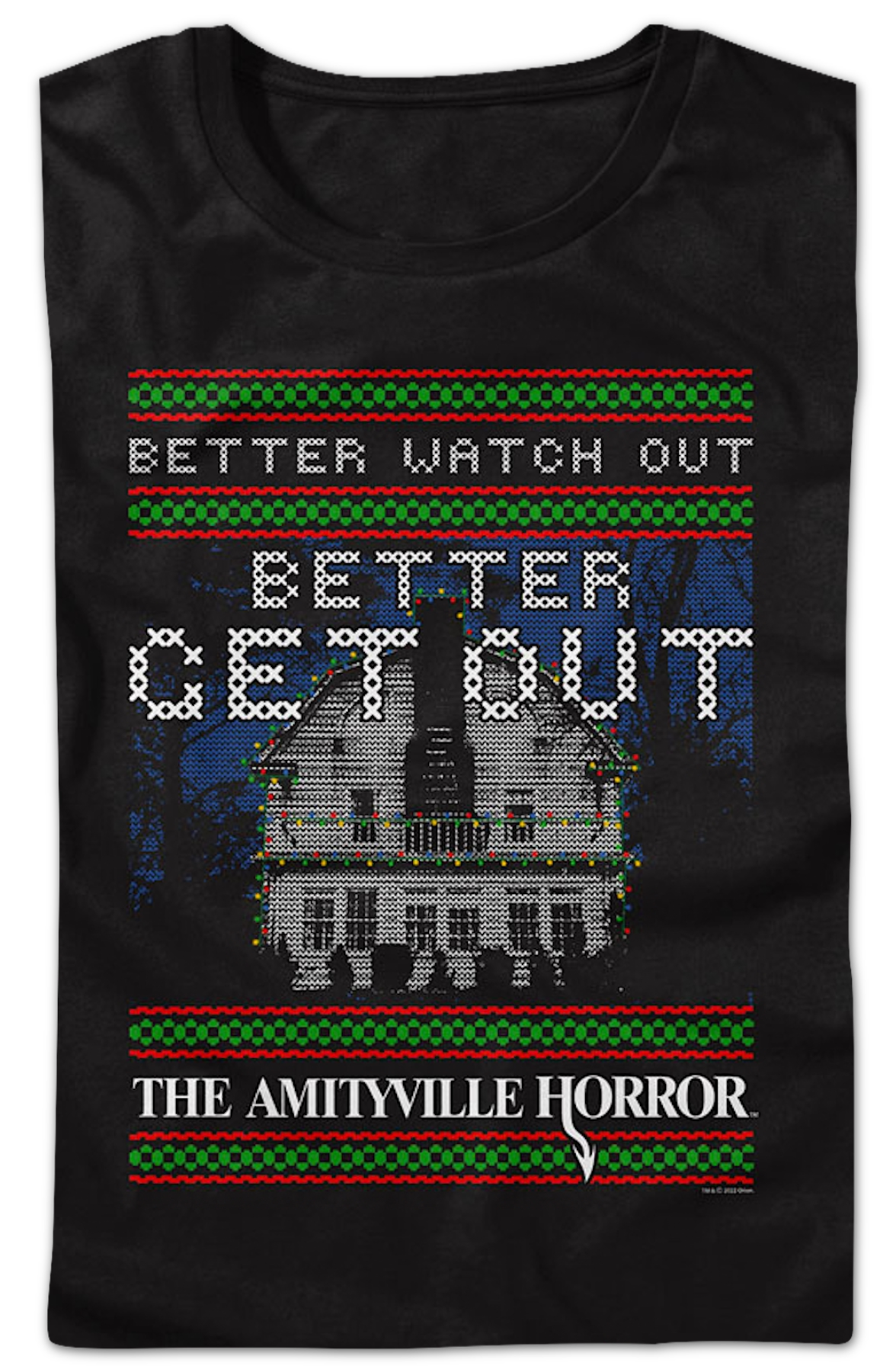 Womens Better Watch Out Faux Ugly Christmas Sweater product image 2