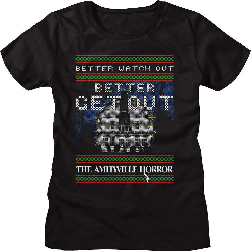 Womens Better Watch Out Faux Ugly Christmas Sweater product image 1