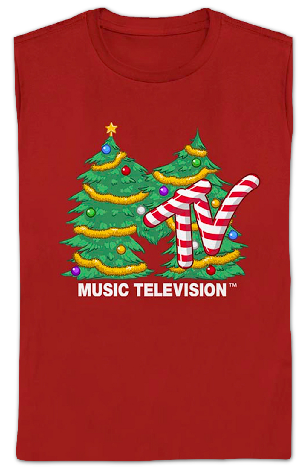 Womens Christmas Tree Logo MTV Shirt product image 2