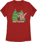 Womens Christmas Tree Logo MTV Shirt product image 1