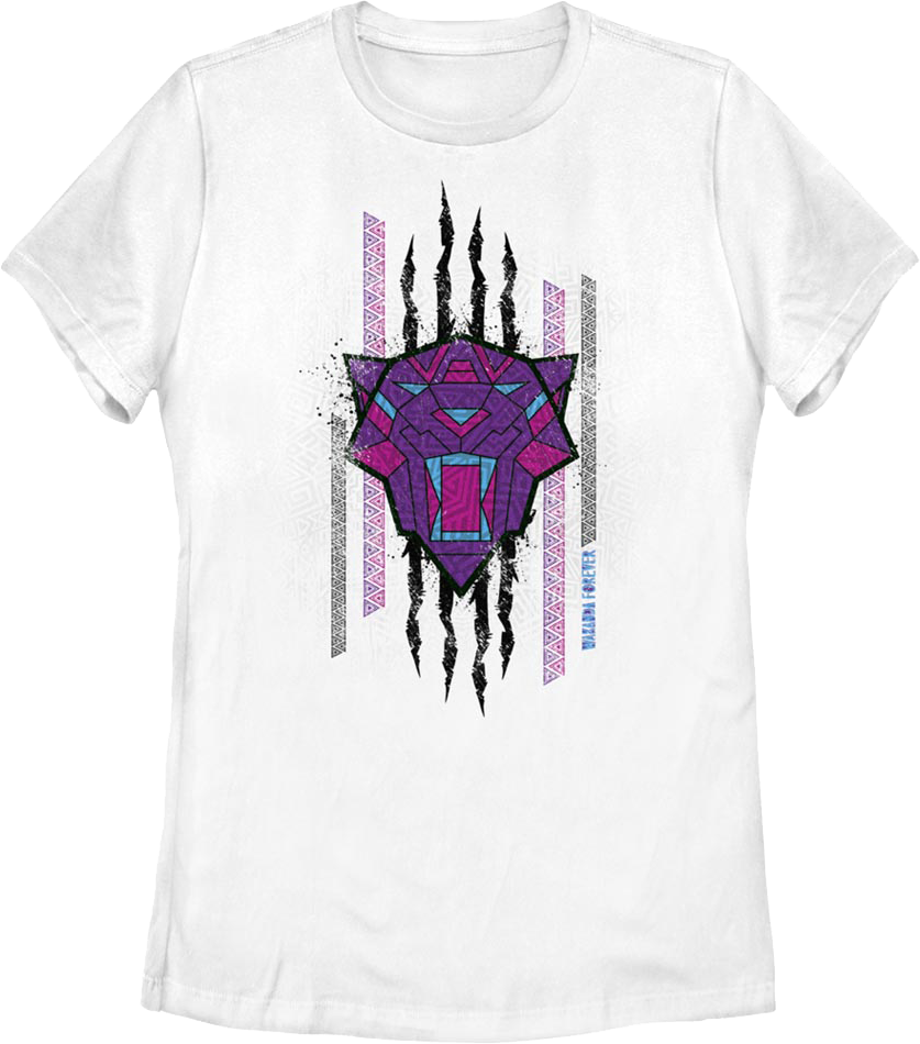 Womens Clawed Sketch Black Panther Wakanda Forever Marvel product image 1