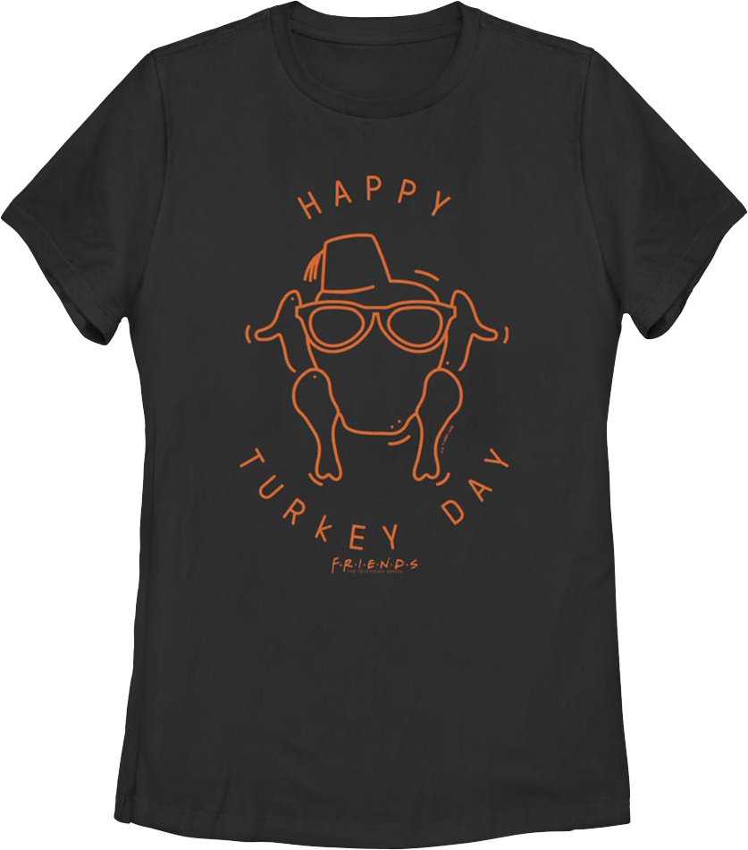 Womens Happy Turkey Day Friends Shirt product image 1