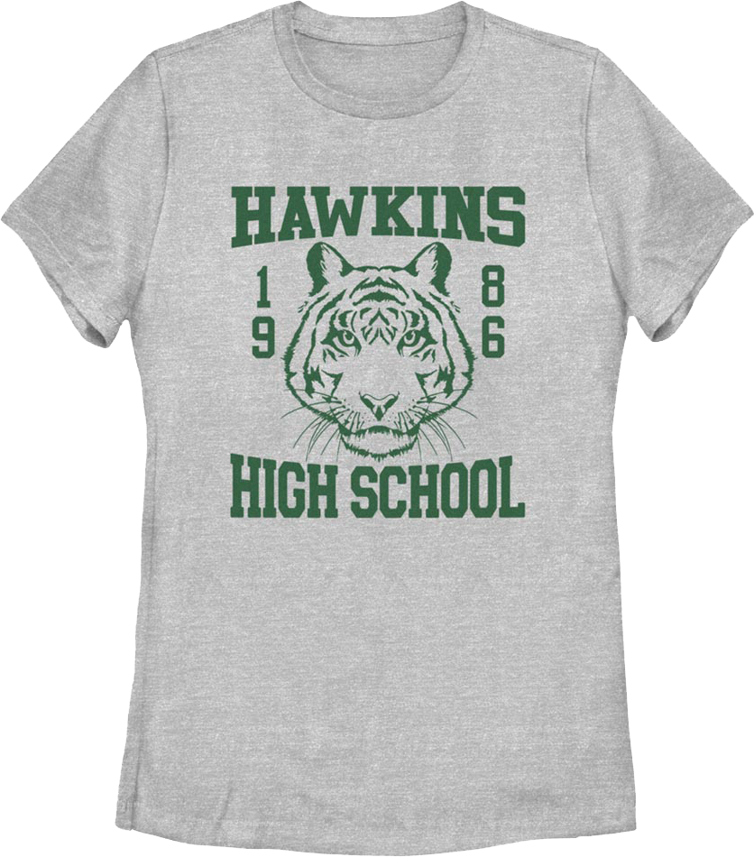 Womens Hawkins High School Tigers 1986 Stranger Things Shirt product image 1