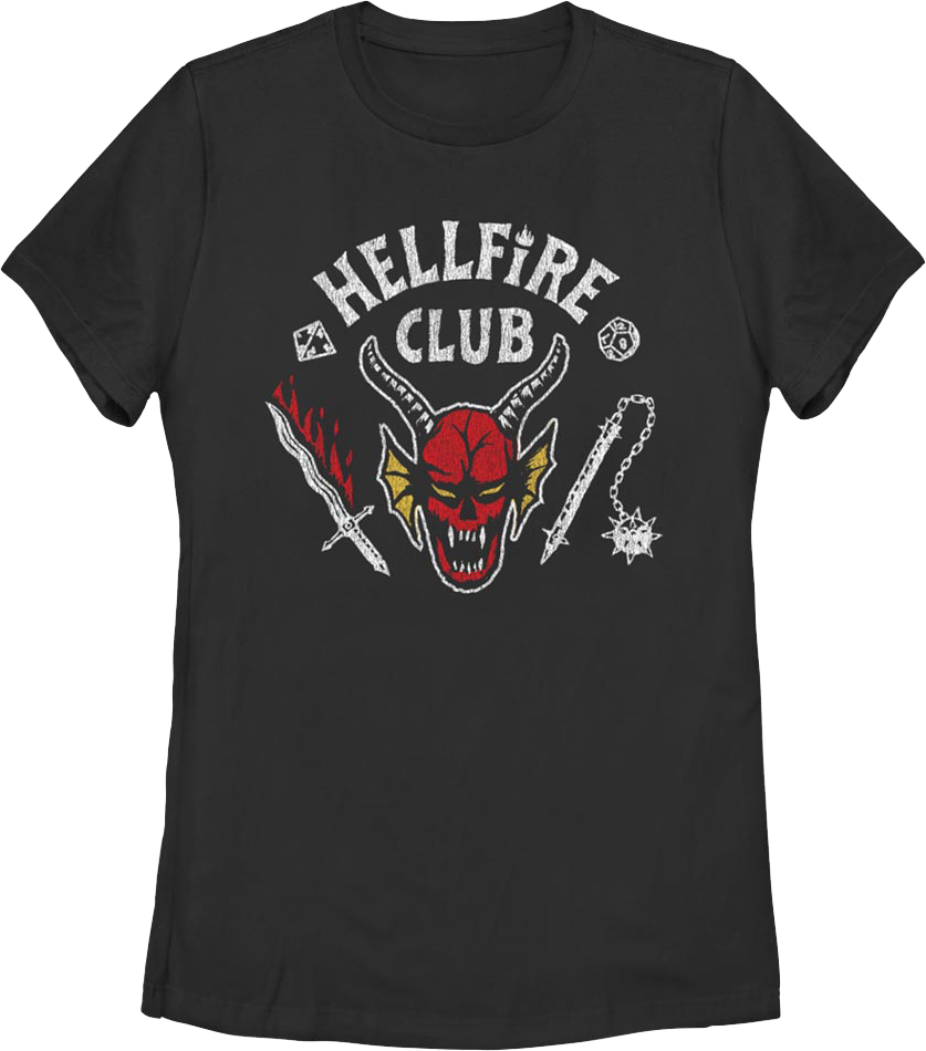 Womens Hellfire Club Stranger Things Shirt product image 1