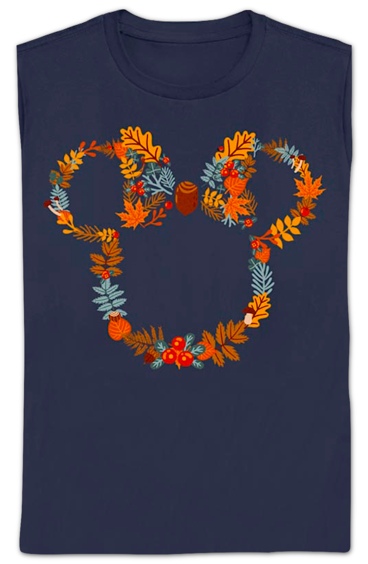 Womens Mickey Mouse Fall Wreath Shirt product image 2
