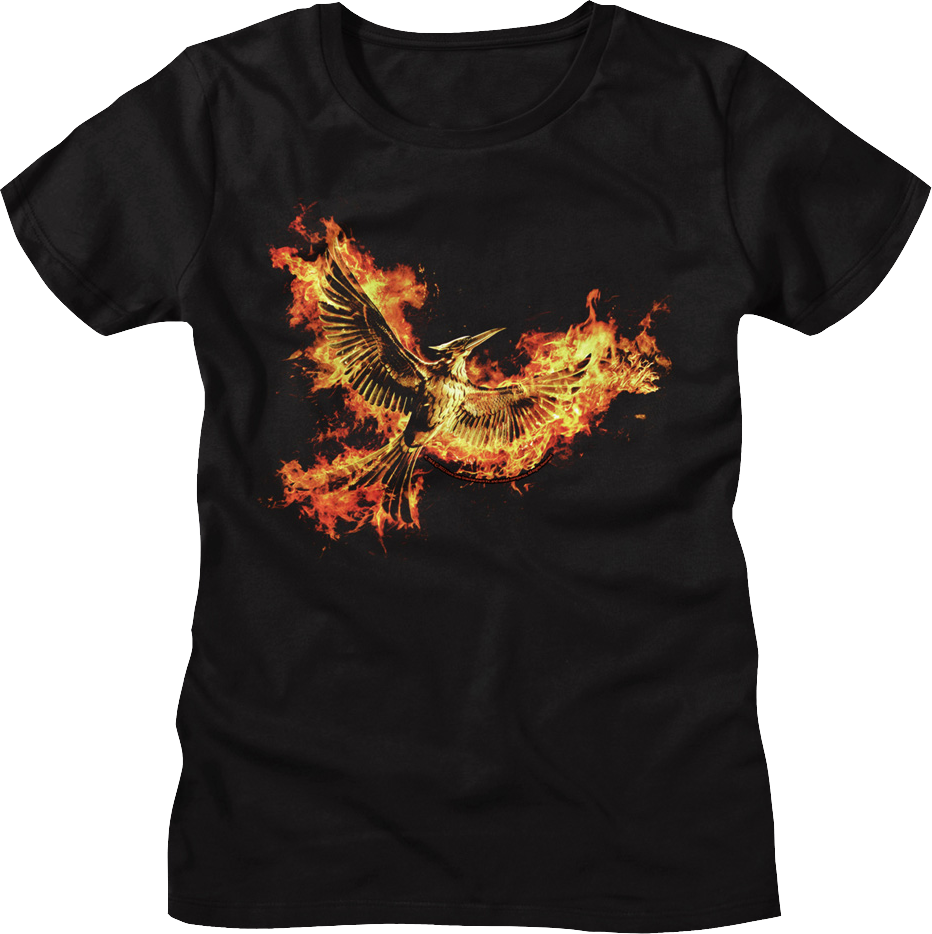 Womens Mockingjay Fire Flight Hunger Games Shirt product image 1