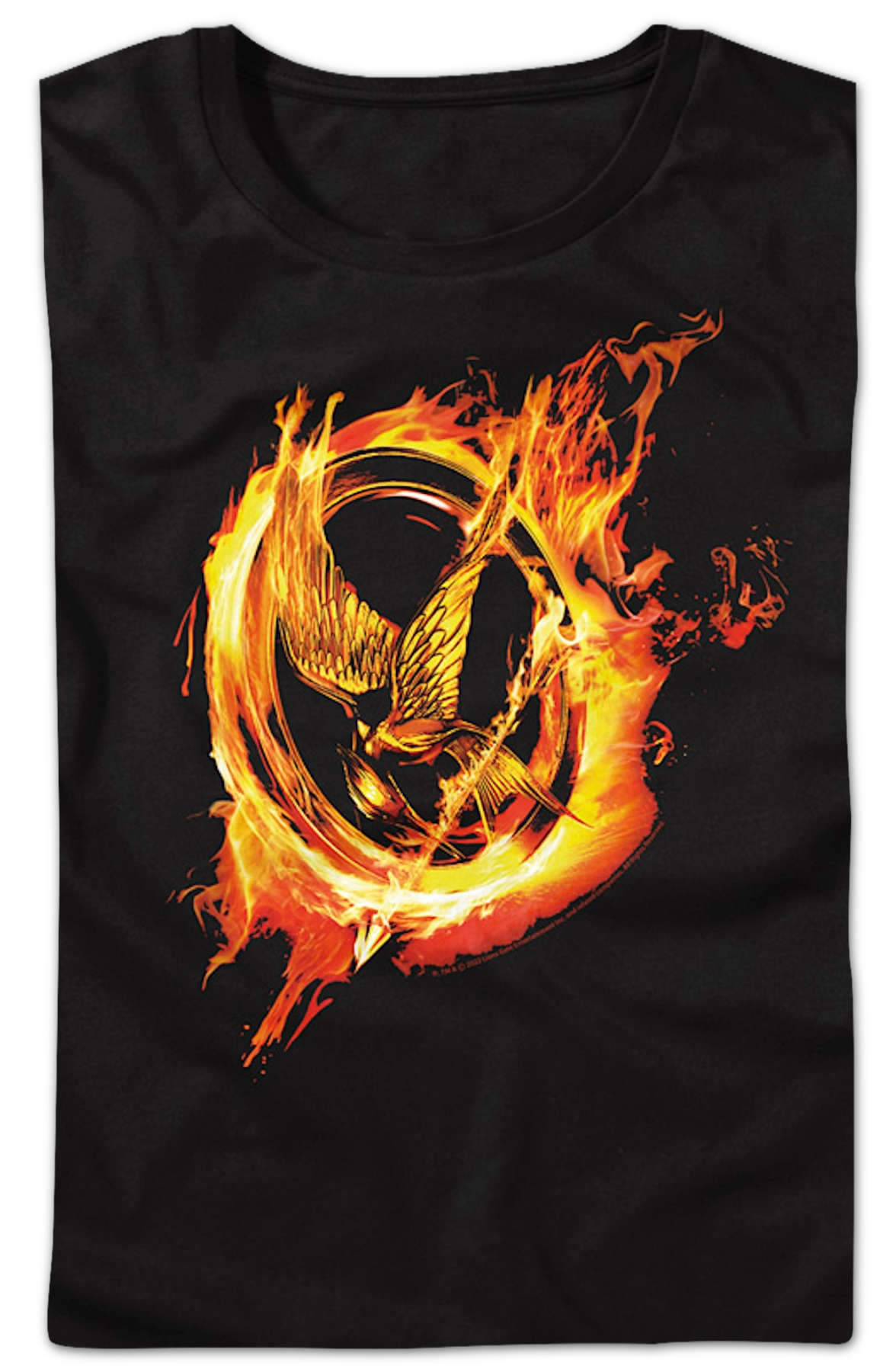 Womens Mockingjay Flames Hunger Games Shirt product image 2