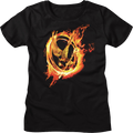 Womens Mockingjay Flames Hunger Games Shirt product image 1